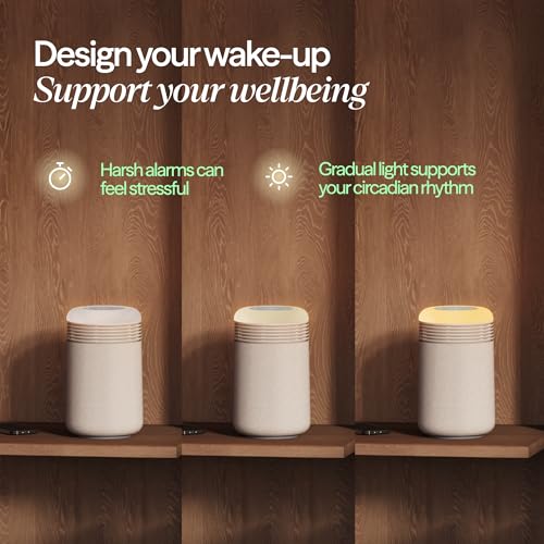 BLUEAIR Air Purifiers with Sunrise Alarm Clock for Home Bedroom Dorm, Beige
