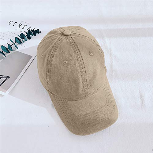 Image of HH HOFNEN Baseball Cap Washed Cotton Unstructured Vintage Hat for Men Women | Unisex Sports Ball Caps Sun Protection Adjustable Outdoor Curved-Brim Dad Hat Classic Plain Cap