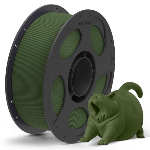 Image of ANYCUBIC Matte PLA Filament 1.75mm, 3D Printing PLA Filament 1.75mm Dimensional Accuracy + /- 0.03mm, 1KG Reusable Spool (2.2 lbs), Dark Green