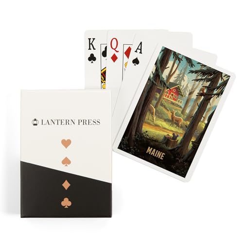 Lantern Press Maine, Juego de 52 Naipes Póker