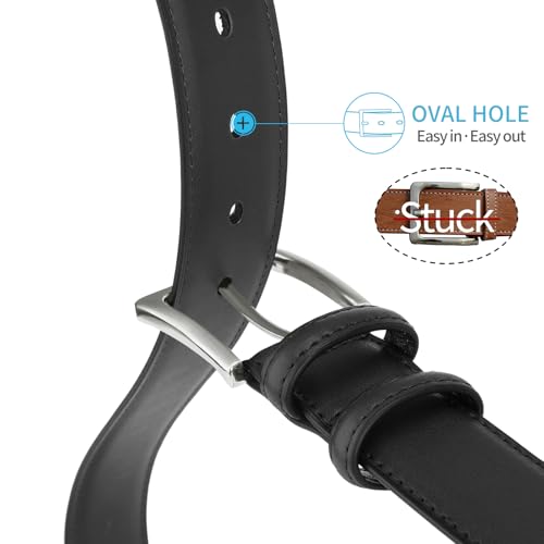 SENDEFN Mens Belts Leather Belt for Men 1 3/8" for Casual Jeans Dress Pants with Gift Box3