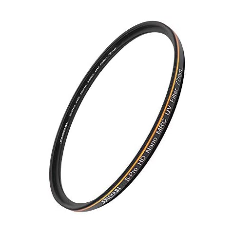 JONGSUN 77mm UV Filter, S-Pro HD Nano MRC16 Camera Ultraviolet Protection Filter, 16 Layers Multicoated, SCHOTT B270, Ultra-Slim, Lens Cloth Kit Cover