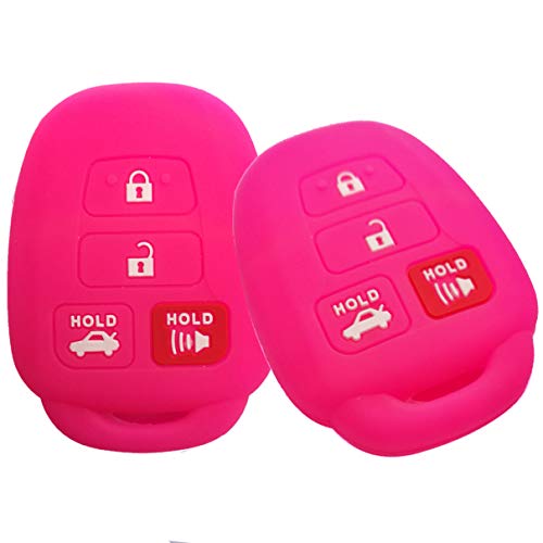 2Pcs Coolbestda Rubber 4buttons Key Fob Remote Protector Case Cover Keyless Entry Holder for Toyota Camry SE LE Avalon Corolla RAV4 Venza Highlander Sequoia HYQ12BDM Rose 2Pcs Coolbestda Rubber 4buttons Key Fob Remote Protector Case Cover Keyless Entry Holder for Toyota Camry SE LE Avalon Corolla RAV4 Venza Highlander Sequoia HYQ12BDM Rose