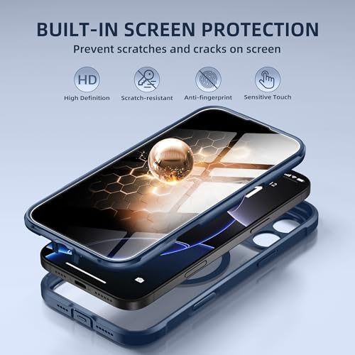 Coque de téléphone intégrale anti-espion iPhone 16 Pro compatible MagSafe