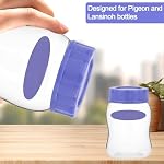 4pcs Baby Bottle Caps Compatible with Pigeon & Lansinoh Bottles, Leak-Proof Travel & Storage Lids Replacement (Purple)