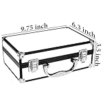 BRAND NAME Carry All Makeup Train Case with Pro Makeup and Reusable Aluminum Case - Silver - Image 4