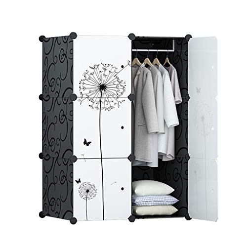 ZZF Combination Wardrobe Simple Combination Folding Assembly Space Cloth Closet Resin Economical Simple Cabinet Type Provincial Collection Wardrobe Modern Plastic