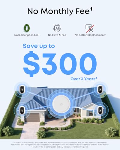 Image of eufy Security eufyCam C35 2-Cam Kit, Wireless Security Indoor /Outdoor Camera, Magnetic Mount, Color Night Vision, Local Storage, No Monthly Fee, IP67, Facial Recognition, Solar Panel Compatible, White