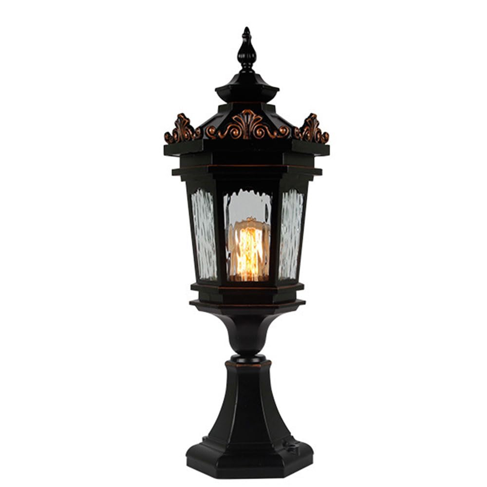 Lampes De Poteau D'extérieur Câblées, Étanches, Style Européen, Pour Clôture, Porche Ou Colonne, Avec Boîtier En Aluminium Et Verre, Conçues Pour Les Endroits Humides.