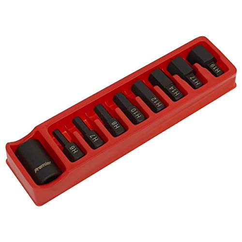 Bit Impact Sealey Hex & Holder Set 9PC unità