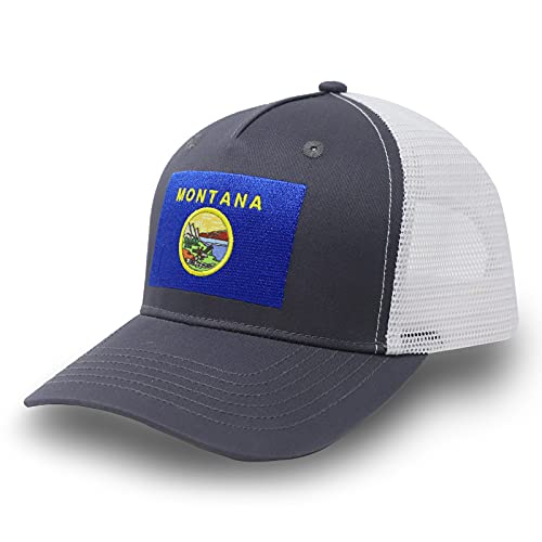 Image of International Tie State Hat for Men and Women, Adjustable Snapback Trucker Baseball Cap with Embroidered Patch