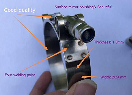 T Bolt Clamps Heavy Boost Hose Pipe 76.1mm Turbo Intercooler Kit Performance Aftermarket Radiator Accessories Automotive Universal Vehicle Parts Stainless Steel304 Nylone Insert Locknut (3.0INCH) - Thumbnail 5