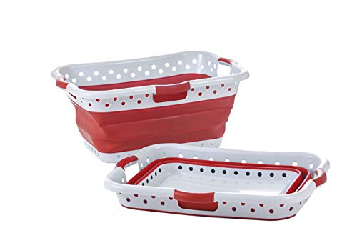 Image of Pop & Load Collapse & Store Large HipHolder 3 Handles laundry-baskets, RED