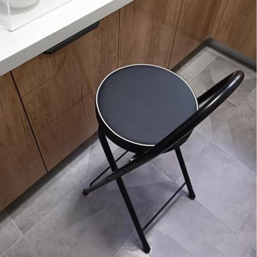 Tabouret de bar haut pliable assise réglable pour éviter le mal de dos bureau - 5