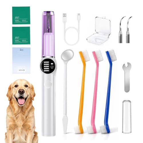 BUERPINKING Ultrasuoni per Cani – Rimozione Tartaro e Pulizia Dentale, 5 Modalità