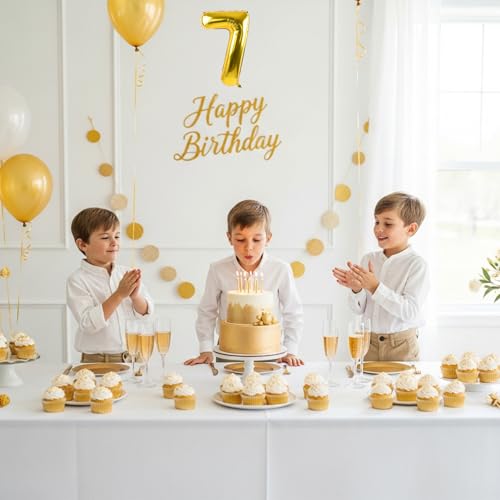 Image of TONIFUL 20 Pcs Number Balloon 2 Set 16 Inch Gold 0-9 Numbers Balloons | Small Custom Digital Mylar Foil Ballons for Birthday Baby Shower Graduation Anniversary 2027 New Year Eve Party Decorations