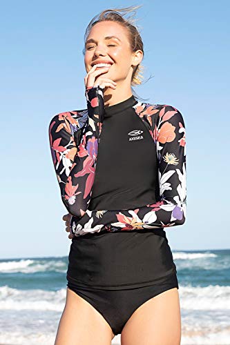 AXESEA Women Rash Guard Long Sleeve Active Top UPF 50+ Rashguard Swim Shirt Surf Swimwear4