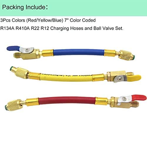 Set mangueras y válvula para carga HVAC 7 pulgadas miniatura 2