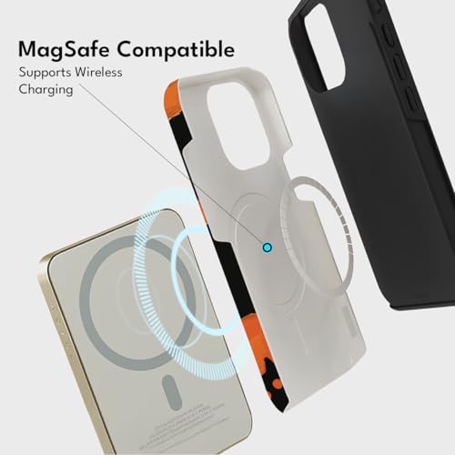 Image of MILLION CASES Back Cover Case for iPhone 15 Pro Scratch Resistant Anti-Slip Polycarbonate Shockproof Protective Durable Hollow Wing Crystal Case for Men & Boys