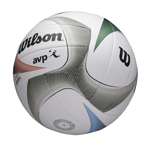 Image of WILSON AVP PXL Volleyball - Official Size, White /Blue /Green