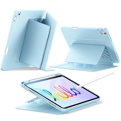 ESR for iPad (A16) 11th Generation Case, iPad 11th/10th Gen Case (2025/2022), Vertical Stand Cover, Multi Stand Angles, Ultra-Stable Cover with Pencil Holder, Flip Magnetic Series, Sky Blue ESR for iPad (A16) 11th Generation Case, iPad 11th/10th Gen Case (2025/2022), Vertical Stand Cover, Multi Stand Angles, Ultra-Stable Cover with Pencil Holder, Flip Magnetic Series, Sky Blue