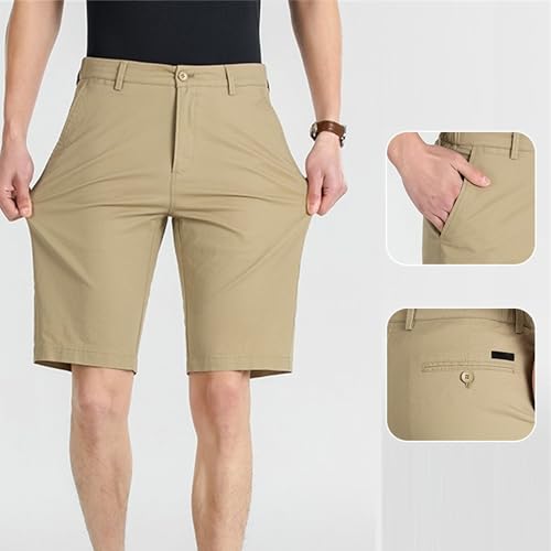 Short clásico casual de algodón para hombre con bolsillos miniatura 6
