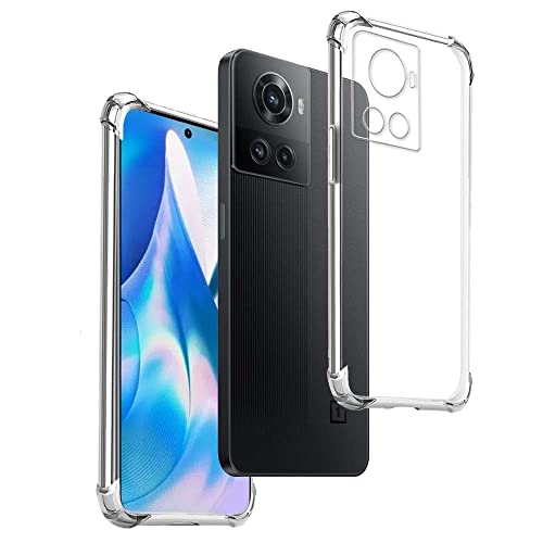Image of for Back Case Cover Bumper Flexible Silicone Transparent Back Cover for Oneplus 10R - Transparent