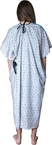 Hospital Gown Iv - One Size Fits All (Small - 2Xl) - Tie Back - Sailboats Print (12) #TOP2