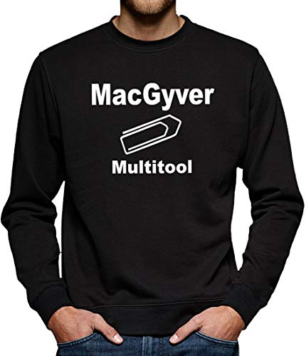 MacGyvers Multitool Sweatshirt Pullover Herren XXL Schwarz