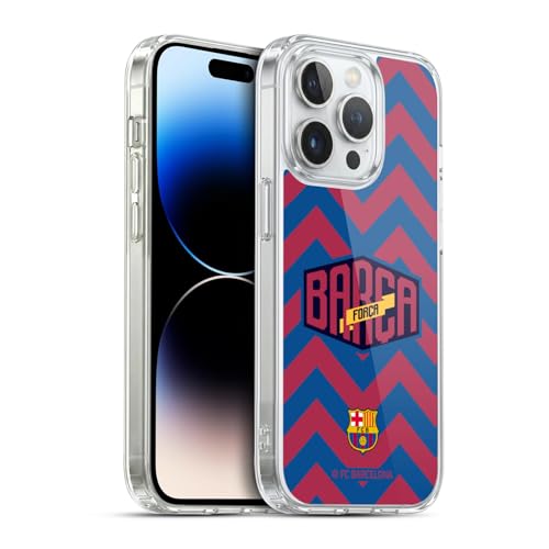 Funda FC Barcelona iPhone 14 Pro gel suave carcasa TPU silicona protectora