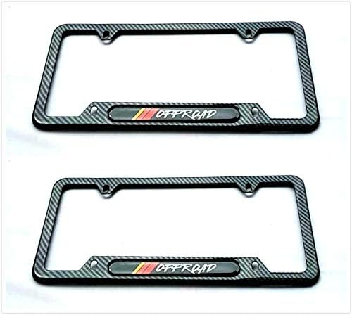 Marcos tricolor de 3 colores para matrícula deportiva todoterreno con tapas de rosca para Toyota Tacoma 4Runner Tundra Rav4 Highlander-acero