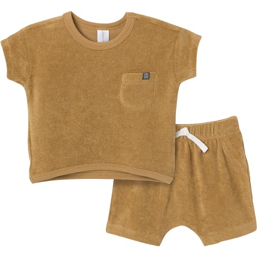 Image of Modern Moments by Gerber Baby Boys' 2-Piece Knit Terry Shirt and Short