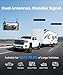 AUTO-VOX 2 Solar Wireless Backup Camera: 6‘’ 16:9 HD Monitor with Dual Antenna Strong Signal, Split Screen View for Balanced Dual Views, DVR Recording Back Up Camera for Car, SUV, Truck, Trailer