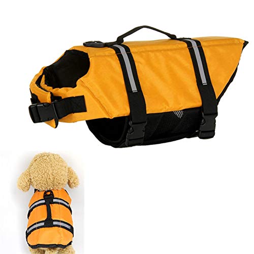 hongyupu Chaleco Salvavidas Perro Pequeño Chalecos Salvavidas para Perros Abrigos para Perros pequeños Impermeables Abrigos para Perros Impermeables y cálidos Orange,S