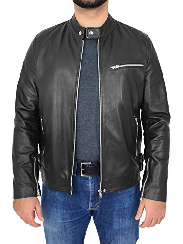 Blouson homme en cuir véritable style motard Gérard pour vos sorties décontractées