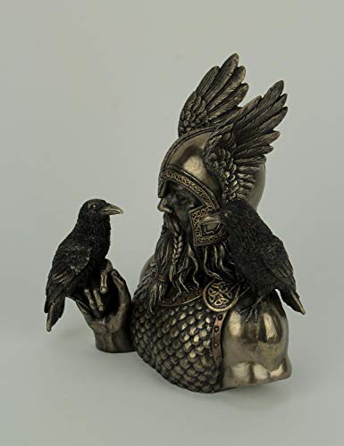 Estatua de Odin de 9 pulgadas con acabado en bronce miniatura 3