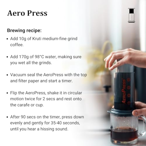 Image of Kruti Coffee-Specialty Coffee Roasters - Aeropress Grind 250g | Kalinga Gold - Medium Dark Roast | Arabica Beans | Signature Blend From Koraput | Freshly Roasted