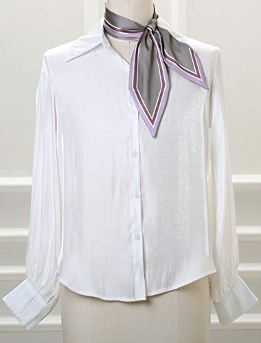 BBAUER Women's Skinny Scarf Ribbon Hair Band Heart Print Handbag Handle Neck Scarf2