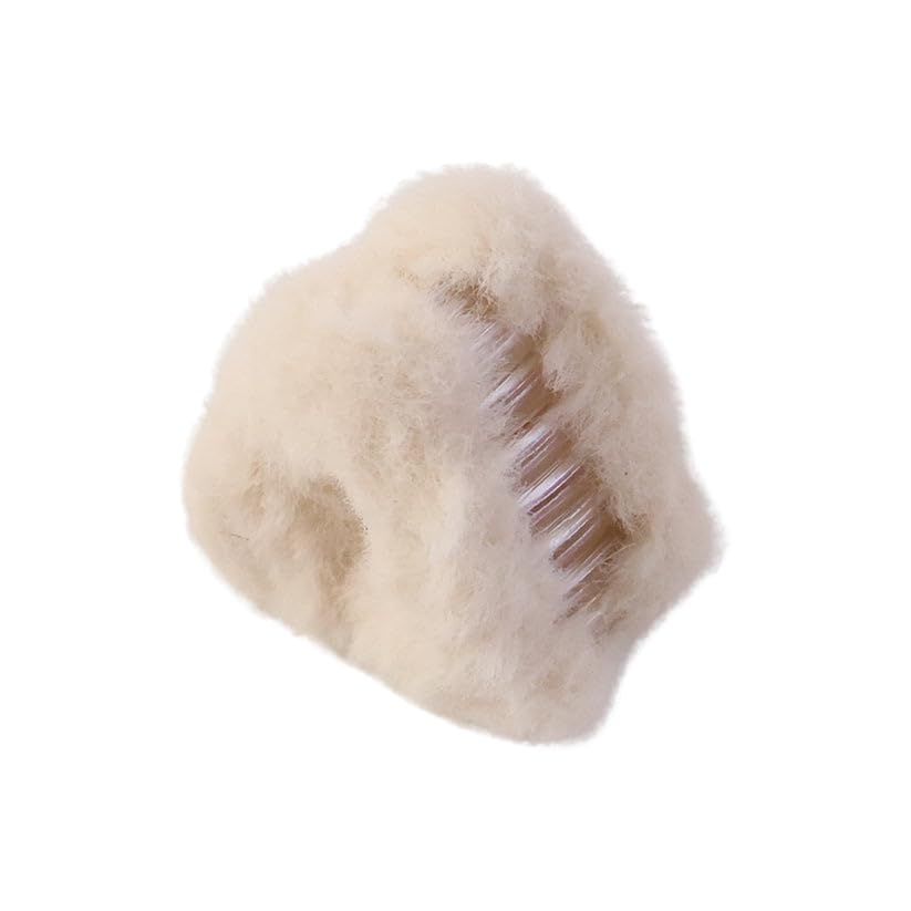 Image of Fluffy Hair Claw Clip for Women and Womens, Non Slip Plush Hair Clutcher, Cute Fur Hair Accessory for Daily Hair Styling, Mix Color, 6 Piece