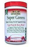 Country Farms Super Green Drink Powder, Berry Flavor, 9.88 Oz Each (Pack of 6)