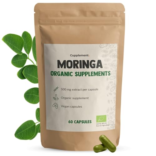 Cupplement - Moringa Oleifera Capsules 60 Pieces - Organic - No Moringa Powder or Tea - Superfoods