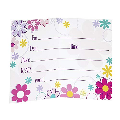 Unique Party 98154 Uitnodigingskaarten Verjaardag Bloesem Party 8 stuks - Image 3