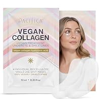 Pacifica Undereye & Smile Mask Set – Vegan Collagen Hydro Treatment with Hyaluronic Acid, Hydrating for Dark Circles, Dry & Combination Skin, Vegan & Cruelty-Free, 4 Pieces