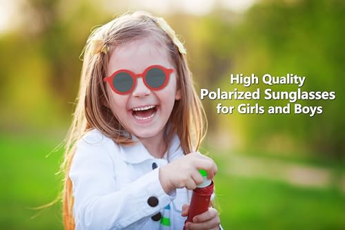 Yogo Vision Polarized Round Sunglasses for Kids Cute Children's Shades Girl Boy Classic Sun glasses2
