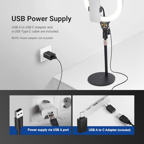 NEEWER ENTRY LEVEL VERSION N37 10.5" RGB Ring Light with Desktop Stand/Phone Holder Compatible with iPhone/Remote, 10W CRI85+ LED Lighting for TikTok YouTube Streaming Recording Laptop Zoom Video Call - image 7
