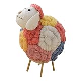 MagiDeal Mini Felt Sheep Figurine, Animal Statue, Nordic Sculpture Crafts Ornament for Home Party Bedroom Desktop Decoration
