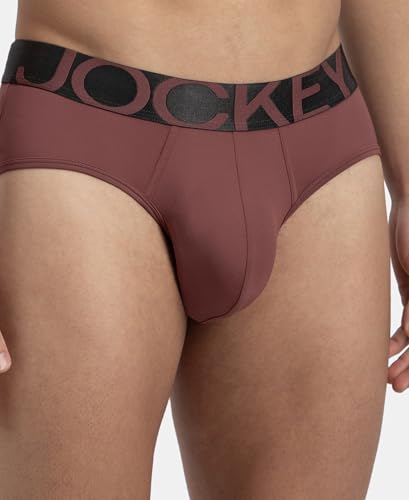Image of Jockey IC27 Men's Tactel Microfiber Elastane Stretch Solid Brief with Moisture Move Treatment