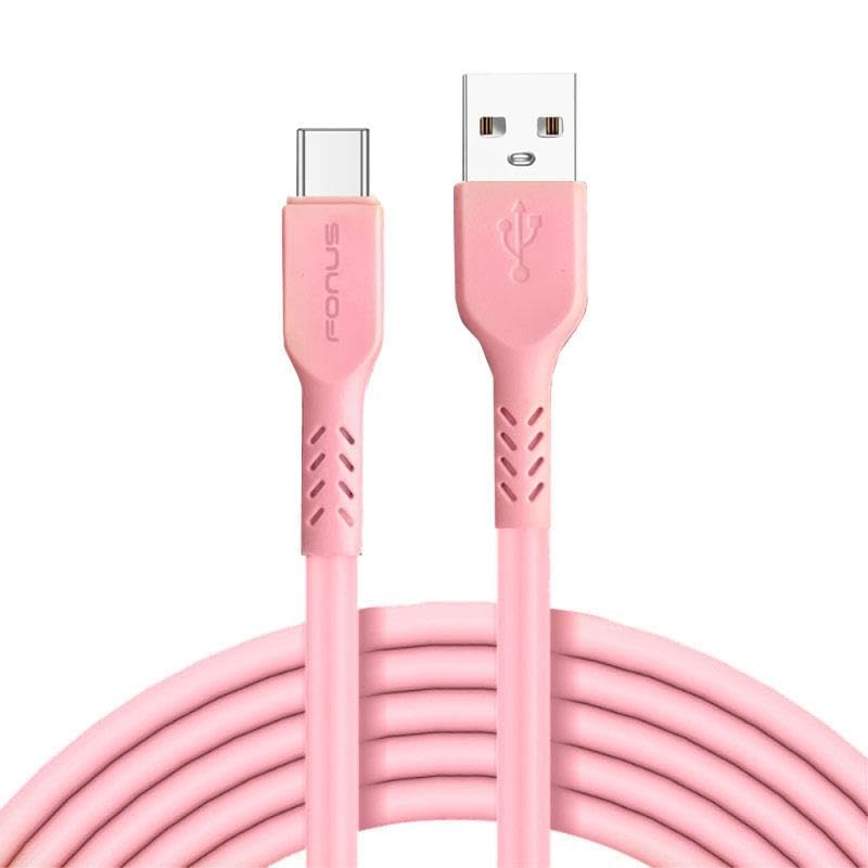 10ft Long USB-C Cable Pink Charger Cord Compatible with Samsung Galaxy S23 FE/ S21 FE/ S20 FE, Power Wire Type-C Fast Charge Sync