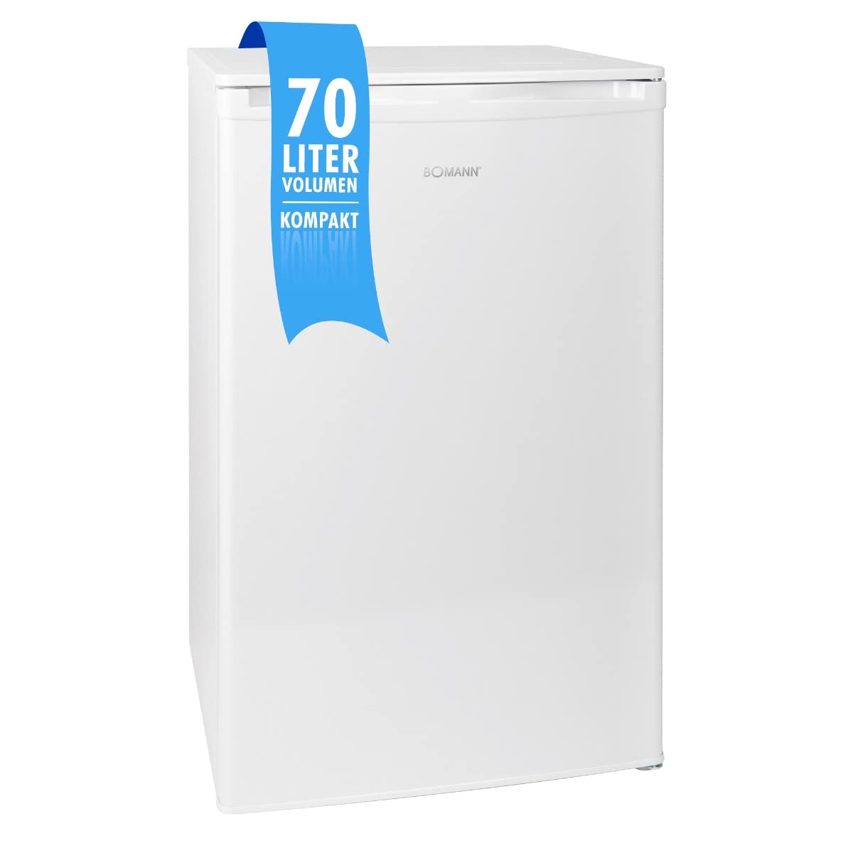 Bomann Congélateur 70L blanc GS195-1-blanc, Capacité utile : 70 litres, pose libre, Éclairage intérieur à LED, Température réglable, silencieux, economiquecongélateur Autoportante E