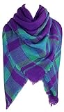 vxsvxm Plaid Scarf Women's Winter Oversized Scarves Tartan Shawl Wrap Blanket Scarf Warm Tassels Pashmina Poncho Scarf